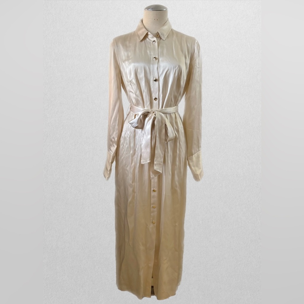 J.Crew Silky Elegant Button-Down Dress